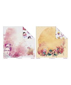 6 Papiers créatifs Frida Kahlo - Frida et monde végétal orange - N/A