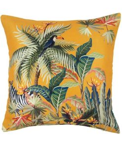 Housse de coussin 40x40 cm Jungle moutarde - Jaune