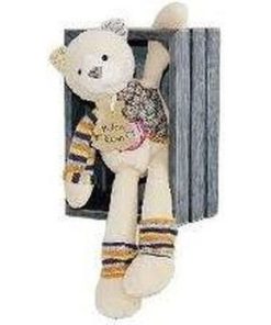 doudou Histoire d'ours Chat Beige Saltimbanque Pantin - Beige