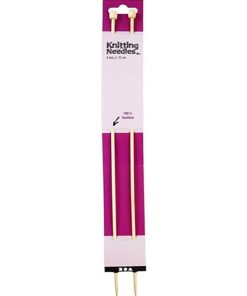 2 Aiguilles À Tricoter En Bambou 35 cm - Ø 4 mm - N/A