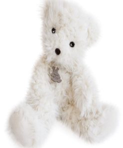 Peluche Pompon Les ours Pompon et Marlon (40 cm) - Blanc
