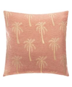 Housse de coussin 40x40 Palmier rose - Rose