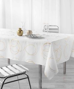 Nappe metallise Collection Bully - Blanc