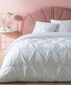 Housse de couette + 2 taies Effet plisse Helo - Blanc