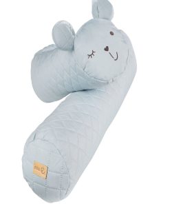 ROBA Serpent de Lit Bébé "roba Style" - 170 cm - Avec Visage d'Ours - Bleu Clair - Bleu ciel