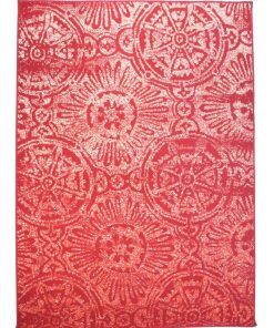 Tapis salon 160x225 TRANBY Rouge fabriqué en Europe Exclusivité idéal pour Salon - Rouge