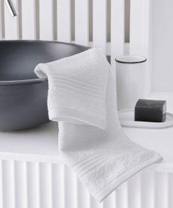 Lot de 2 serviettes 30 x 50 cm - Blanc