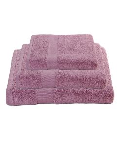 Lot De 3 Serviettes Éponge 50x90 Cm+70x130cm +100x150 Cm - Rose