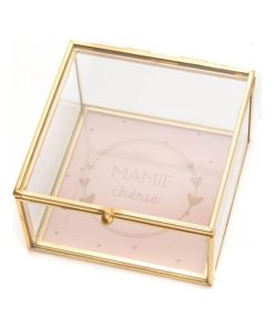 Boîte à bijoux Mamie chérie - Rose