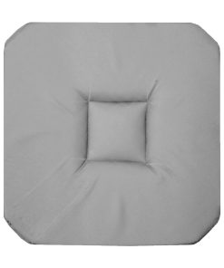 Coussin galette de chaise 4 rabats Uni Panamas - Gris