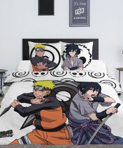 Parure de lit 'Naruto' - 2 personnes - Bleu/orange