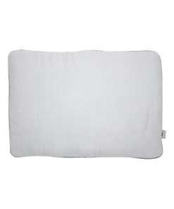 Oreiller plat en gaze de coton, Jeanne - Gris