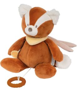 Peluche musicale Boris panda roux Boris & Jungo (28 cm) - Orange