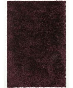 Tapis shaggy 60x110 MALAIDORY Violet fait main Certification care and Fair idéal pour Entrée - Violet