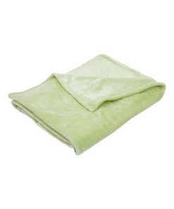 Couverture douce en flanelle 75x100 cm - Vert anis - Vert