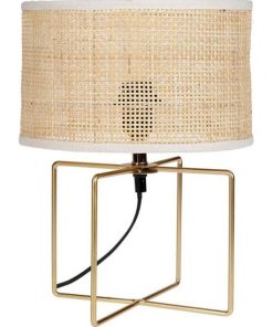 Lampe métal rotin Yuca beige - Beige