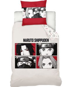 Housse De Couette Naruto Equipe Sept et Taie D'oreiller - 100% Coton - Ecru
