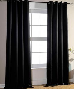 Univers Decor - Rideau Occultant 140 X 260 Cm - 4 Panneaux - Noir