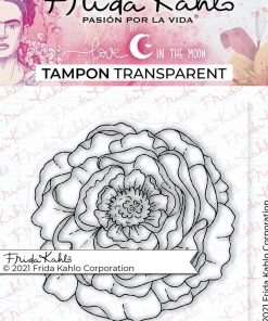 Tampon transparent - Pivoine 2 - 9,5 x 6,5 cm - N/A