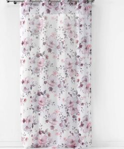 Voilage à œillets 140x240 Sable Velvet flower blanc - Blanc