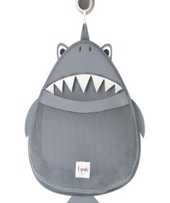 Filet de rangement jouets de bain Requin - Gris