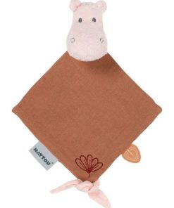 Doudou Nattou Attache tétine Hippo Rouille - Susie et Bonnie - Marron