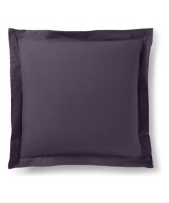 Taie d'oreiller Prune 63 x 63 cm volant plat piqué / 100% Coton / 57 fils/cm² - Violet