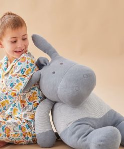 Peluche Coton BIO 70cm Paco - Bleu