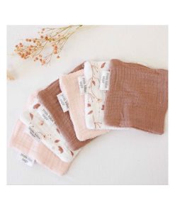 Lot De 6 Lingettes Lavables Rose Et Lili - Rose