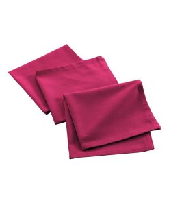 3 Serviettes de table coton recycle Collection Grand Mistral - Rose