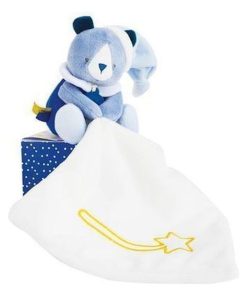 doudou Babynat Ours Bleu Luminescent 13cms BN0311 Les Cometes Pantin - Bleu
