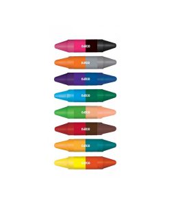 8 Crayons Cire Double Cotes - N/A