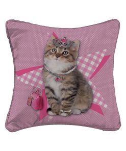Housse de coussin 40x40 Cat Star - Rose