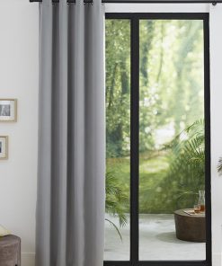 Rideau occultant thermique argent 140 x 260 cm - Gris