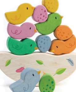 Jeu d'équilibre bébés oiseaux en bois - N/A