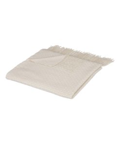 Plaid maille 130x180 cm Soul ivoire - Blanc