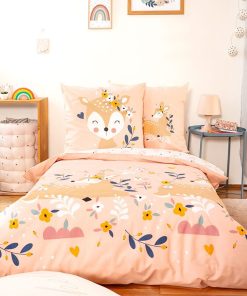 Parure de lit 1 personne - rose