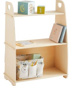 Bibliothèque pour enfant sans clou ni vis - Bois naturel contreplaqué - 3 étagères - 100% FSC - Beige clair