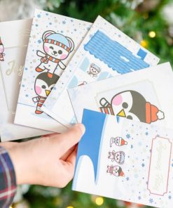 Lot De 5 Cartes De Vœux Pour Noël | Polaire | Cartes De Vœux Enveloppes Comprises - N/A
