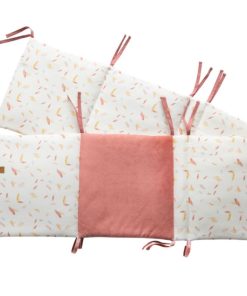 Tour de lit Happy (pour lits 60 x 120 cm et 70 x 140 cm) - Rose