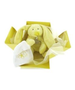 Doudou Doudou et compagnie lapin douceur jaune DC1947 - Jaune