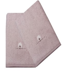 Eveil Et Nature Lot De 2 Serviettes Éponge Coton Bio - Marron