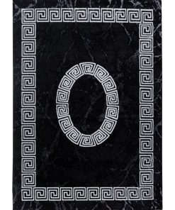 Tapis salon 200x290 SAPURI Noir OEKO TEX idéal pour Salon - Noir