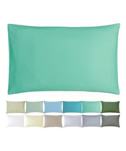 Taie d'oreiller bébé - 100% coton Bio - 'P'tit Basile' - Bleu turquoise