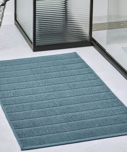 Tapis de bain 80 x 50 cm - Bleu canard