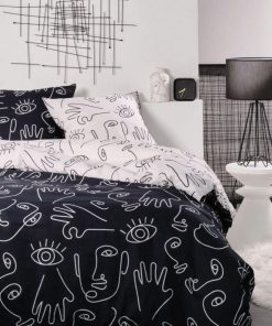 Housse de couette Sunshine 13.53 + 2 taies 100% coton 57 fils - Blanc