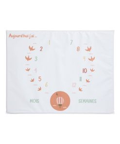 Tapis de jeu en PVC 72x92 cm avec étapes bébé - Rustic Retreat - Rose