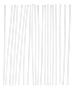 20 mèches à bougie cirée 10 cm - Blanc