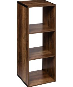 Étagère bois 3 cases Mix indus - Marron