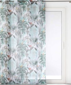 Voilage à œillets 140x240 sable Coco Paradise - Bleu